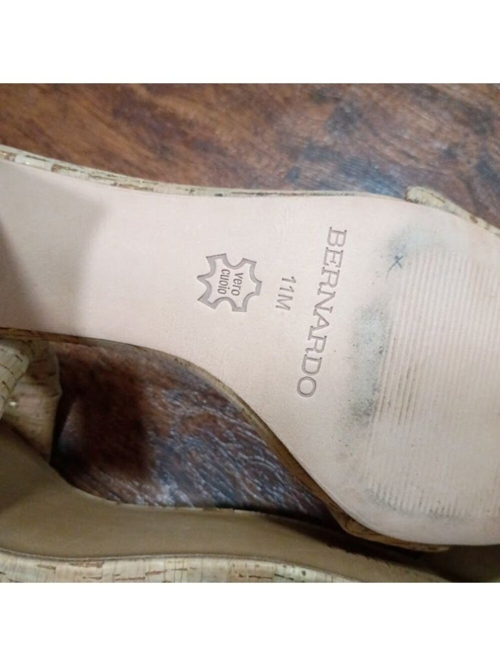 Bernardo Womens Cork Block Heel Ankle Strap Sandals 11M - Picture 6 of 11